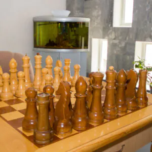 Шахматный стол в санатории Русь в г. Железноводске - фотография